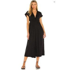 NEW Free People All Occasions Midi Shirtdress M Black